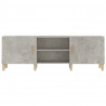 Mueble de TV madera contrachapada gris hormigón 150x30x50 cm 5