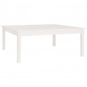 Mesa de centro 100x100x40 cm pinho maciço branco 2