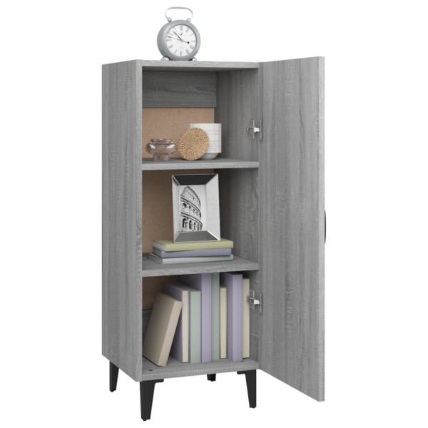 Aparador de madera contrachapada gris Sonoma 34.5x34x90 cm M 4