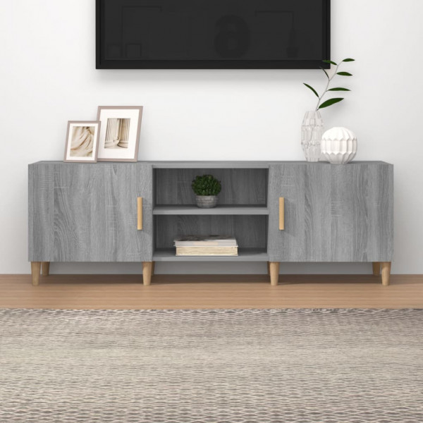Mueble para TV madera contrachapada gris Sonoma 150x30x50 cm D