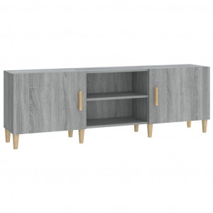 Mueble para TV madera contrachapada gris Sonoma 150x30x50 cm H