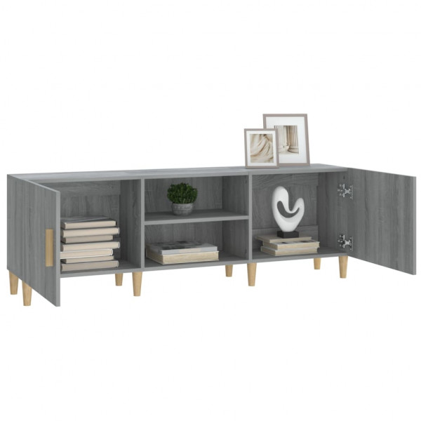 Mueble para TV madera contrachapada gris Sonoma 150x30x50 cm M 4