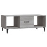 Mesa de centro madera contrachapada gris Sonoma 102x50x40 cm 2