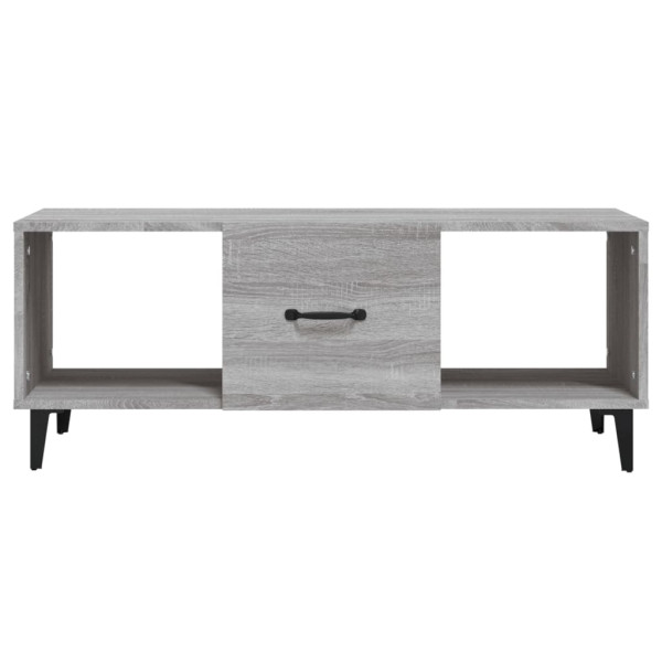 Mesa de centro madera contrachapada gris Sonoma 102x50x40 cm M 5