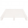 Cama de palets madera maciza de pino blanco 90x200 cm 5