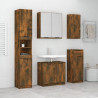 Set muebles de baño 5 piezas madera contrachapada roble ahumado 1