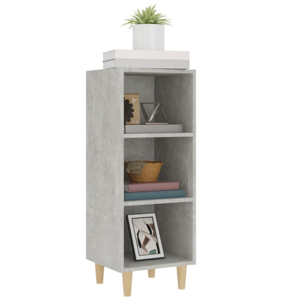 Aparador de madera contrachapada gris hormigón 34.5x32.5x90 cm M 4