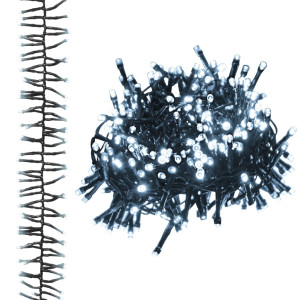 Tira de luces de racimo con 400 LED PVC blanco frío 7.4 m H