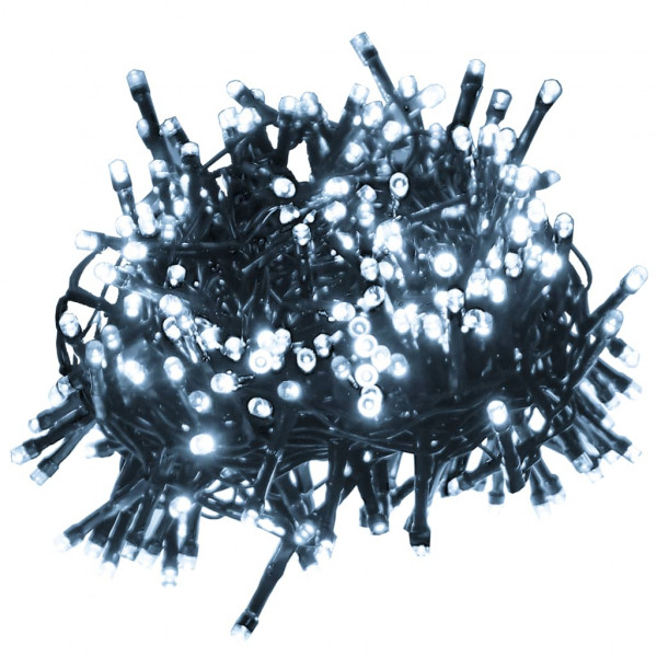 Cordão de luzes agrupadas 1000 luzes LED 11 m PVC branco frio M 2