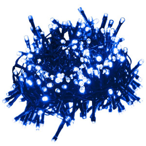 Tira de luces de racimo con 3000 LED PVC azul 23 m H