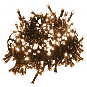 Cordão de luzes compacto 1000 luzes LED 25 m PVC branco quente H