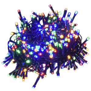 Cordão de luzes compacto 3000 luzes LED 65 m PVC multicolorido H