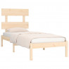 Estructura de cama de madera maciza 75x190 cm 3