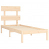 Estructura de cama de madera maciza 75x190 cm 4
