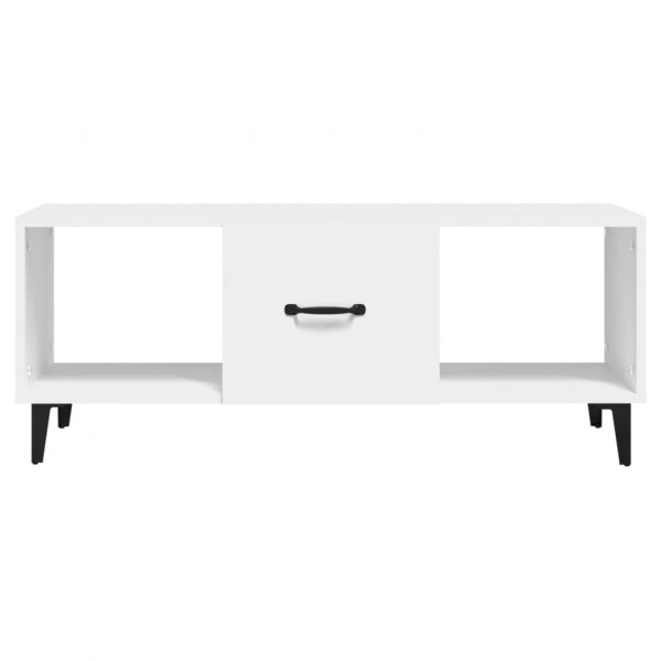 Mesa de centro madera contrachapada blanco 102x50x40 cm M 5