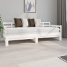 Estrutura sofá-cama de puxar 2x(80x200) cm pinho maciço branco 1