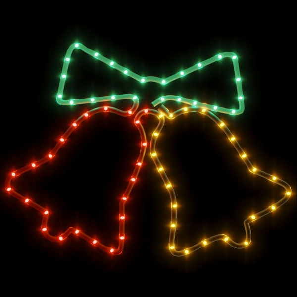 Figura de campanas de Navidad con 72 LEDs 50x56 cm M 2