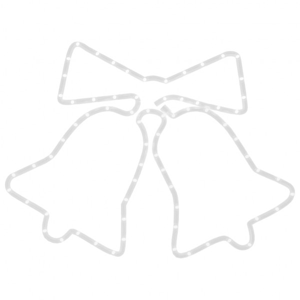 Figura de campanas de Navidad con 72 LEDs 50x56 cm D