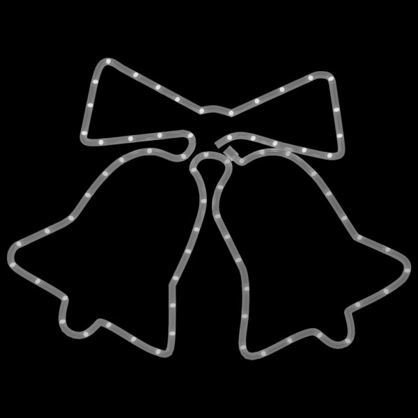 Figura de sinos de Natal com 72 LEDs 50x56 cm M 4