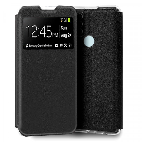 Funda COOL Flip Cover para ZTE Blade A52 Liso Negro D