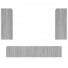 Conjunto móveis de TV 4 pcs madeira processada sonoma cinza 2