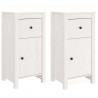 Aparadores 2 uds madera maciza de pino blanco 40x35x80 cm 2