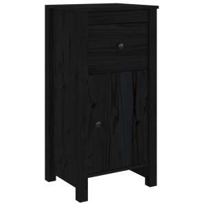Aparador de madera maciza de pino negro 40x35x80 cm H
