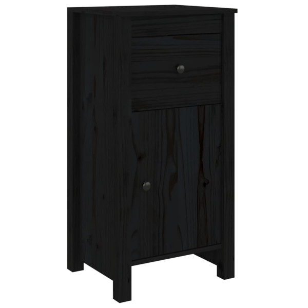 Aparador de madera maciza de pino negro 40x35x80 cm M 2