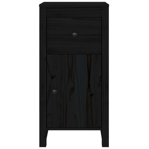 Aparador de madera maciza de pino negro 40x35x80 cm M 5