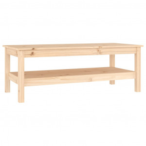 Mesa de centro de madera maciza de pino 110x50x40 cm H