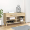 Mueble zapatero madera contrachapada roble Sonoma 102x35x55 cm 1