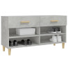 Mueble zapatero madera contrachapada gris hormigón 102x35x55 cm 4