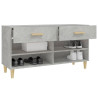 Mueble zapatero madera contrachapada gris hormigón 102x35x55 cm 5