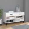 Mueble zapatero madera contrachapada blanco 102x35x55 cm 1