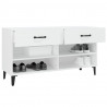 Mueble zapatero madera contrachapada blanco 102x35x55 cm 5
