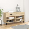 Mueble zapatero madera contrachapada roble Sonoma 102x35x55 cm 1