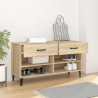 Mueble zapatero madera contrachapada roble Sonoma 102x35x55 cm 3