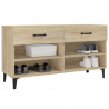 Mueble zapatero madera contrachapada roble Sonoma 102x35x55 cm 4