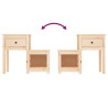 Mesa de cabeceira 79.5x38x65.5 cm madeira de pinho maciça 5