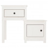 Mesa de cabeceira 79.5x38x65.5 cm madeira pinho maciça branco 4