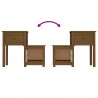 Mesita de noche madera maciza pino marrón miel 79.5x38x65.5 cm 5