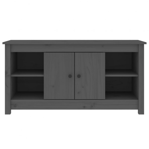 Móvel de TV 103x36.5x52 cm madeira de pinho maciça cinzento M 3