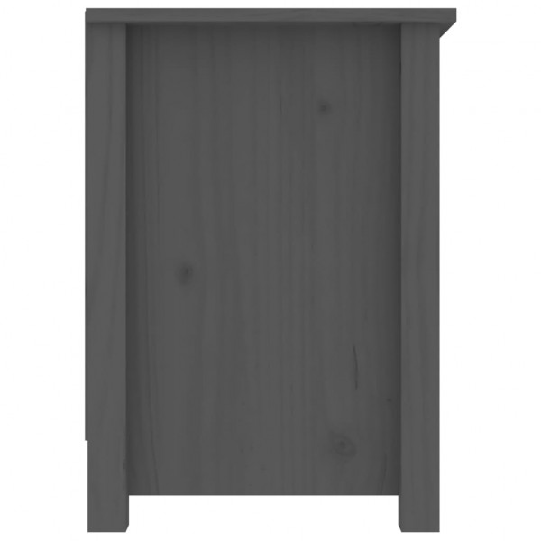 Mueble de TV de madera maciza de pino gris 103x36.5x52 cm M 5