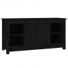 Mueble de TV de madera maciza de pino negro 103x36.5x52 cm 2