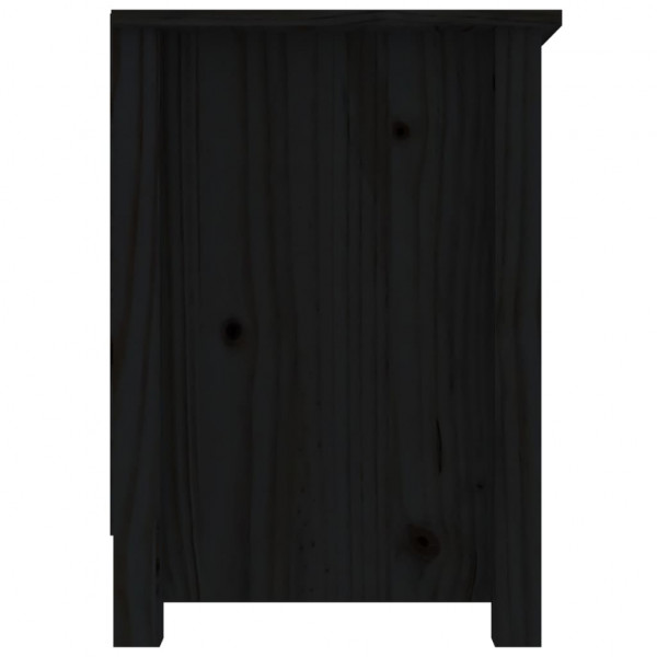 Mueble de TV de madera maciza de pino negro 103x36.5x52 cm M 5