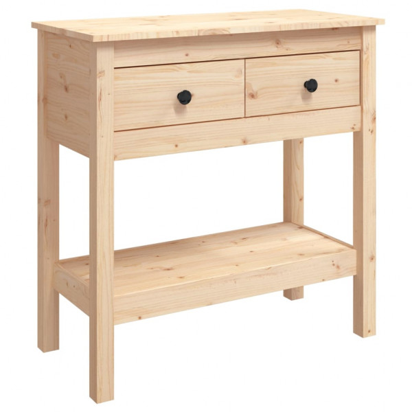 Mesa consola madera maciza de pino 75x35x75 cm M 2