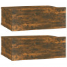 Mesas cabeceira susp. 2pcs 40x30x15 cm cor carvalho fumado 2