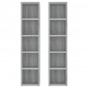 Estantería para CD 2 uds madera gris Sonoma 21x16x93.5 cm 4