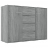 Aparador de madera contrachapada gris Sonoma 88x30x65 cm 2
