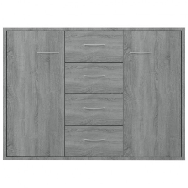 Aparador de madera contrachapada gris Sonoma 88x30x65 cm M 4